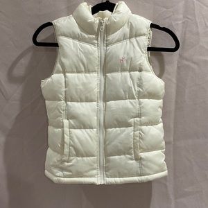 Old navy girls white puffer vest